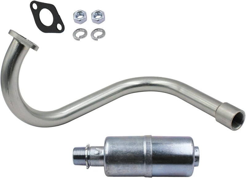 LOSTAR Exhaust Pipe w/Muffler Compatible with Honda GX160 GX200 Predator 212cc DuroMax 7 Hp Powerhorse 208cc - Image 2